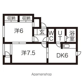 レフィナードA【2階】の間取り