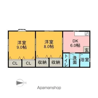 ハイツSAKURAⅢ【1階】の間取り