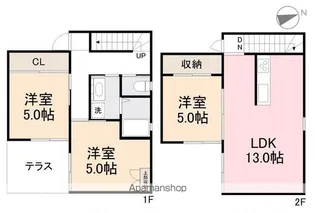 香川県高松市三谷町【一戸建】の間取り
