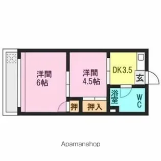見岳ビル【402号室】の間取り