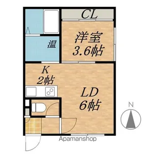 文教荘2【2階】の間取り