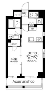 ハーモニーレジデンス新宿御苑 THE EAST【6階】の間取り