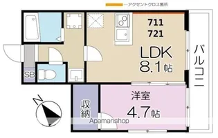 ベル・ラフィーネ【1階】の間取り