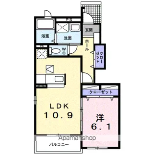 レインボーヒルズⅢ【1階】の間取り