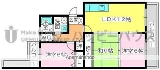 リバーサイド香椎【4階】の間取り