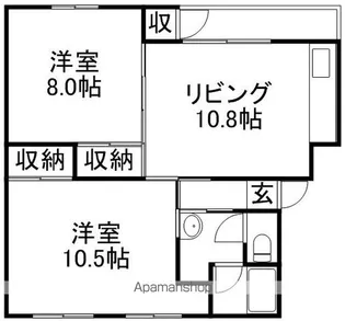 マンション一期一会【102号室】の間取り