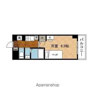 エスリードカレッジゲート南草津【9階】の間取り