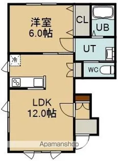 ラフィーネ谷地頭B(ラフィーネヤチガシラビー)【1階】の間取り