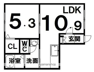 ドメーヌ・モン【103号室】の間取り