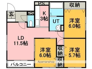 フェアリーヒル【102号室】の間取り