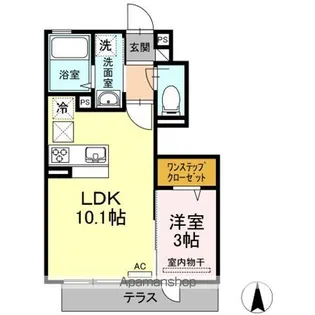 オリカン舞の里 A棟【1階】の間取り