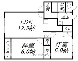 サンハイツMAX八【2階】の間取り