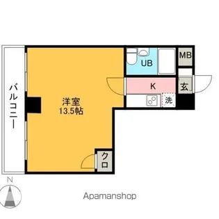 ホーユウコンフォルト愛宕大橋【702号室】の間取り
