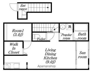 RUSH【Ⅰ202号室】の間取り