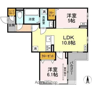 セレスティア北小岩III【3階】の間取り
