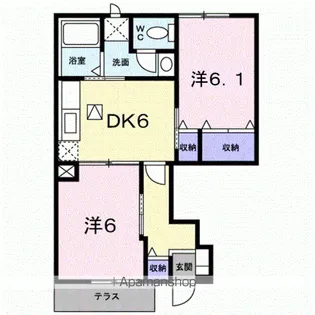 グラン ドゥ ティグレス【1階】の間取り