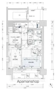 プレサンス ロジェ 高岳東桜【11階】の間取り
