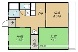 シティハイムグリーンユイB【2階】の間取り