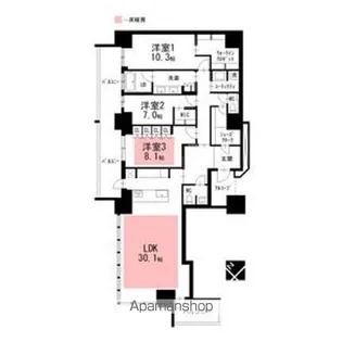 グランドメゾンThe池下ガーデンタワー【39階】の間取り