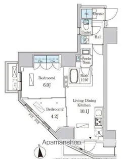 ルジュール神田須田町【7階】の間取り