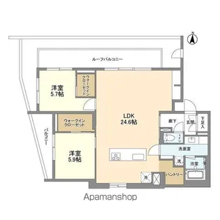 クラリティア都立大学【3階】の間取り