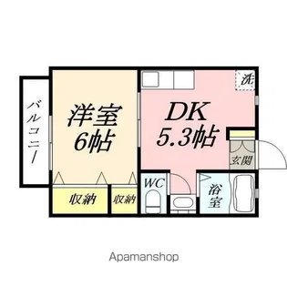 プレイヤード北長瀬A【102号室】の間取り