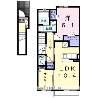 コンフィアンスⅤ【2階】の間取り