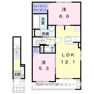 ルタンⅡ【2階】の間取り