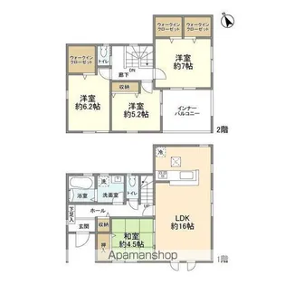 千葉県船橋市三山3丁目【一戸建】の間取り