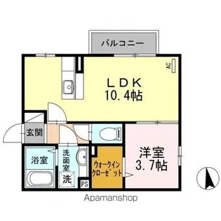 フェリーチェ空港通りB棟【2階】の間取り