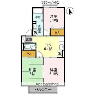 ミルキーウェイ【203号室】の間取り