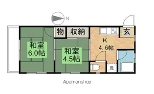 コープアカハマ【203号室】の間取り