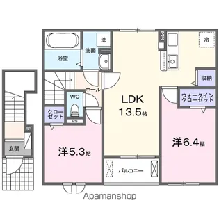 ルチェンテーF Ⅱ【2階】の間取り