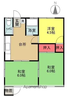 恵来利ハイツ【1階】の間取り