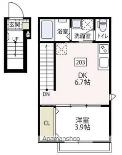 メイ シェノン【203号室号室】の間取り