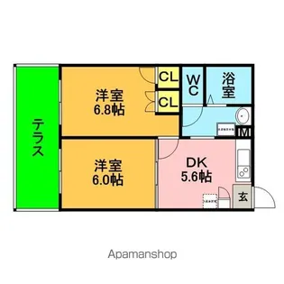 アザレアハイム【103号室】の間取り