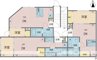 MIREA浮間舟渡【103号室号室】の間取り