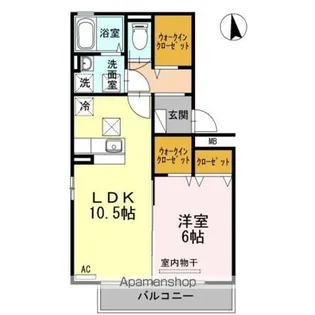 リシェス新山口【1階】の間取り