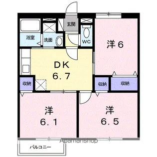 サンヒルズS A【2階】の間取り