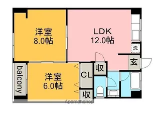 メゾン・ド・タマキ【4階】の間取り