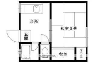 箱ノ井ハイツ【103号室】の間取り