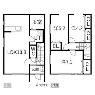 JEU DE FIRST B(ジュドファーストB)【1階】の間取り
