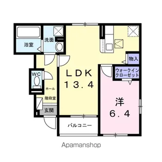 ファミーユ花栄 B【1階】の間取り