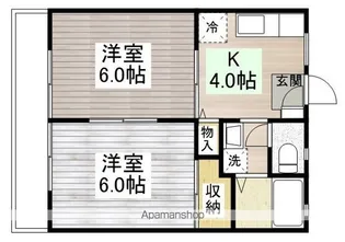 矢部ハイツ【202号室】の間取り