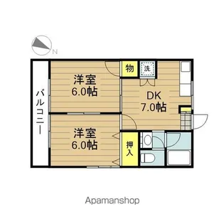 堀之内ハイツ【2階】の間取り