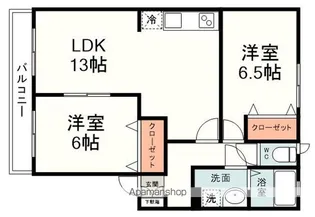 サニーベルジュⅠ【201号室】の間取り