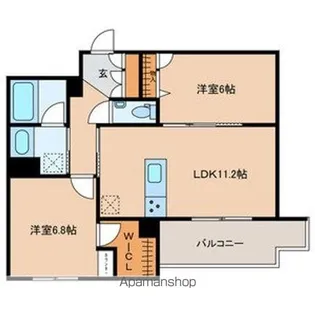 GRANDY VILLA OHTAKANOMORI Ⅱ【2階】の間取り