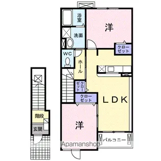 リバブル・コートA【2階】の間取り