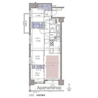 ディームス横濱青木町【8階】の間取り