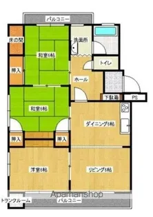小笹ハイツ【4階】の間取り